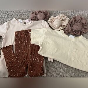 Zara girl leggings, t shirt and long sleeve